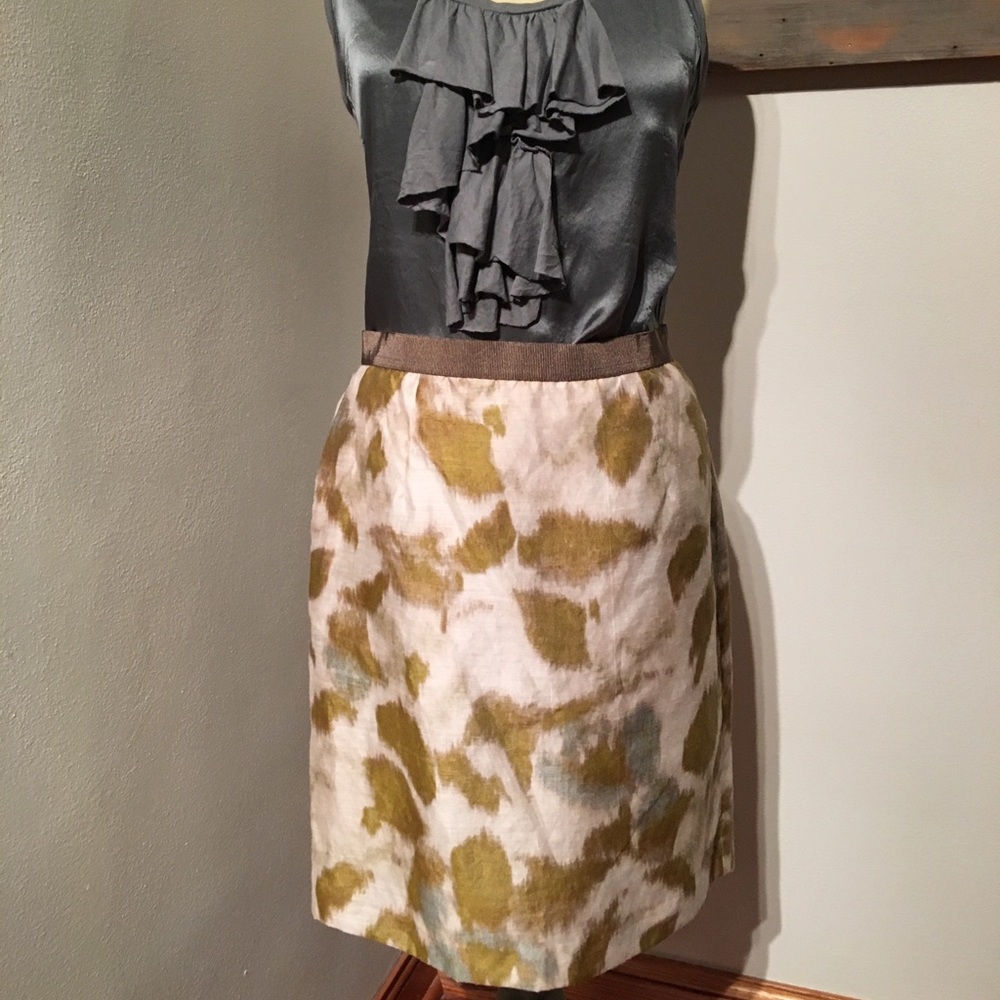 LOFT patterned pencil skirt